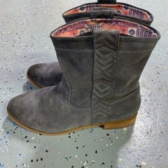 TOMS  Gray/Blue  Castlerock Suede Boots 7.5 - Picture 7 of 11